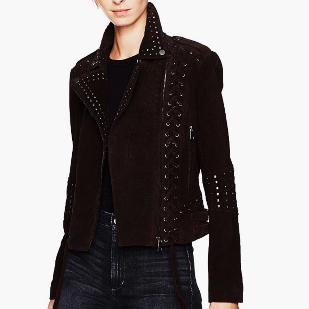 Bagatelle • Black Western Suede Moto Biker Jacket - Picture 7 of 8